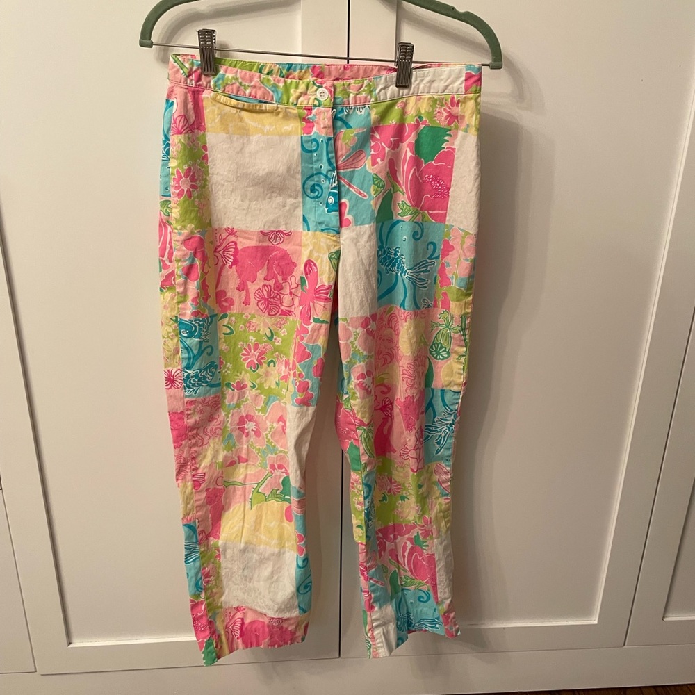 Lilly Pulitzer Multi Petal Patch Patchwork Croppe… - image 2